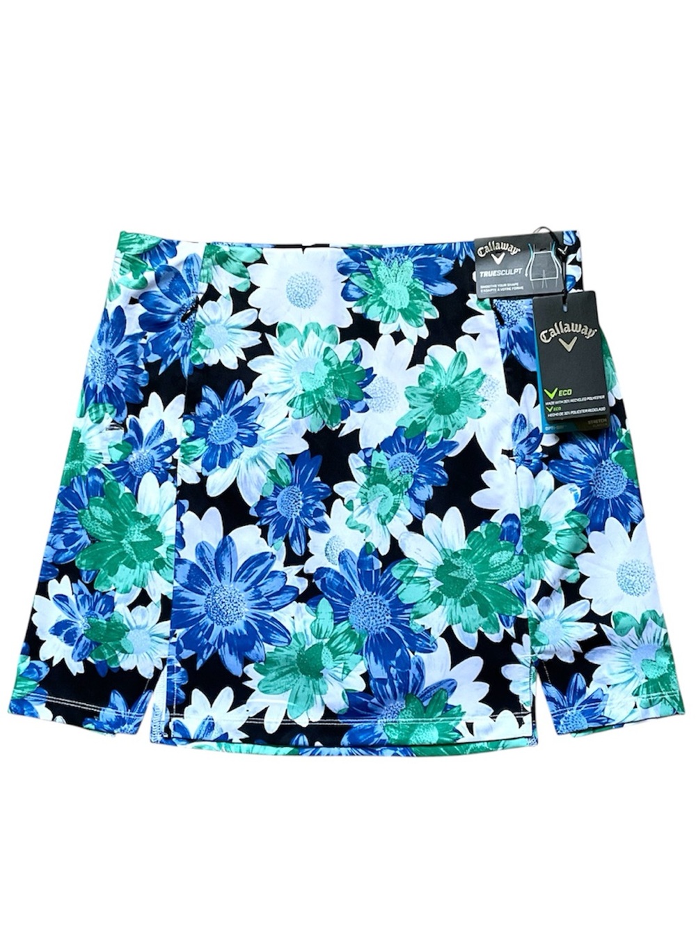 Callaway Floral Golf Skirt Small Opti-Dri TrueSculpt Blue Green